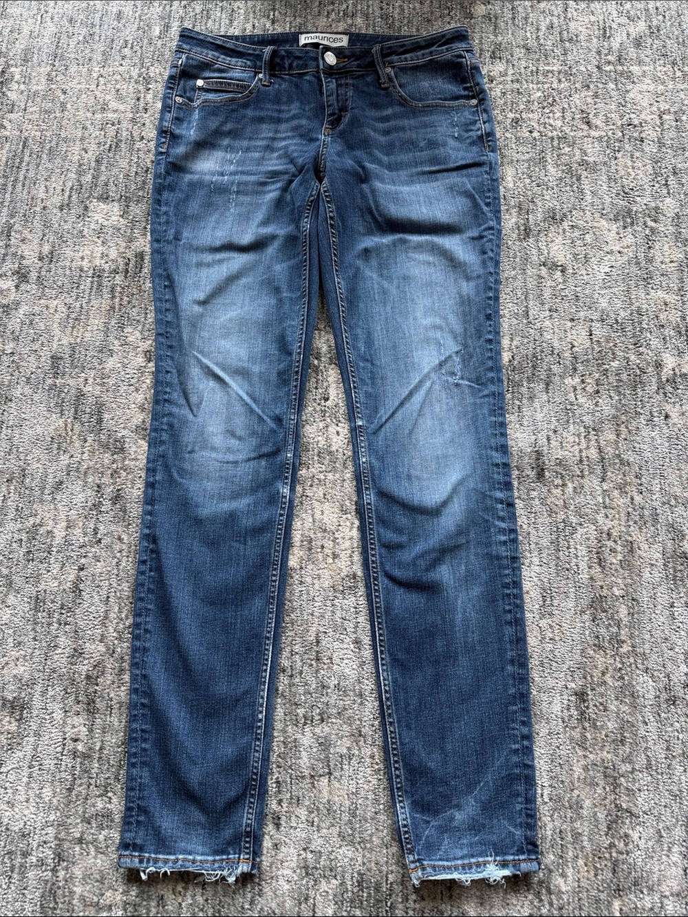 Maurice’s Women's Skinny Jeans in Distressed Medium Blue